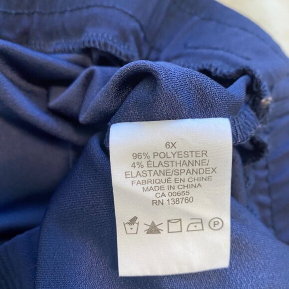 Coquette et Coquine Navy Blue Shorts Capris‎ Pants Plus Size 6X - Picture 5 of 6